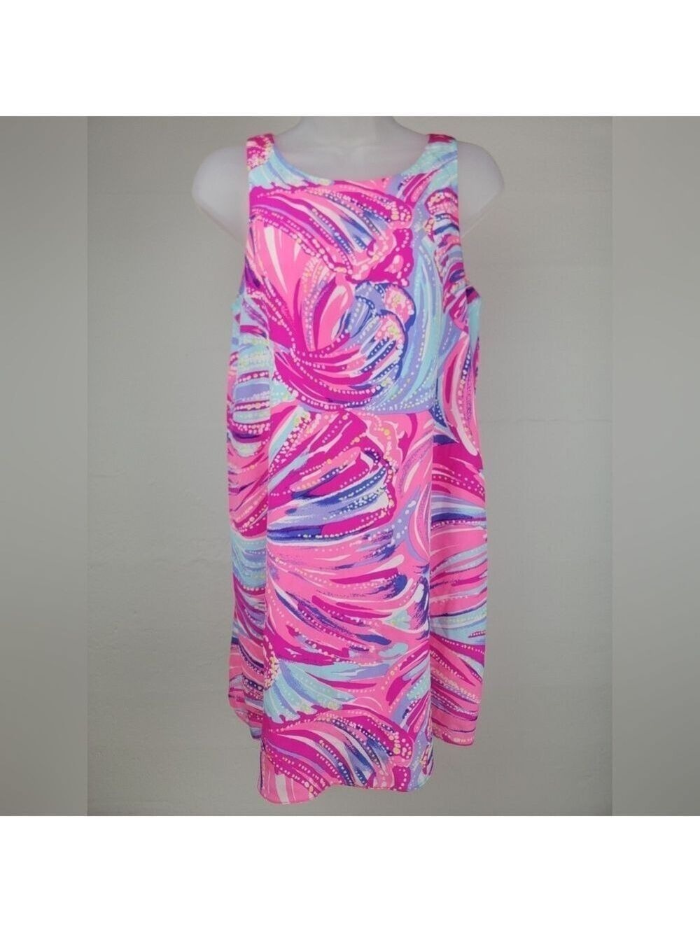 Lilly Pulitzer Silk Jackie Shift Lined Dress Magenta Oh My Guava Pink XS $188